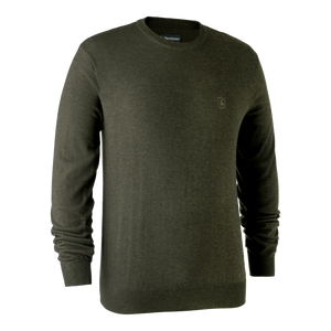 Kingston Strickpullover mit Rundhalsausschnitt - Green Melange – Deerhunter