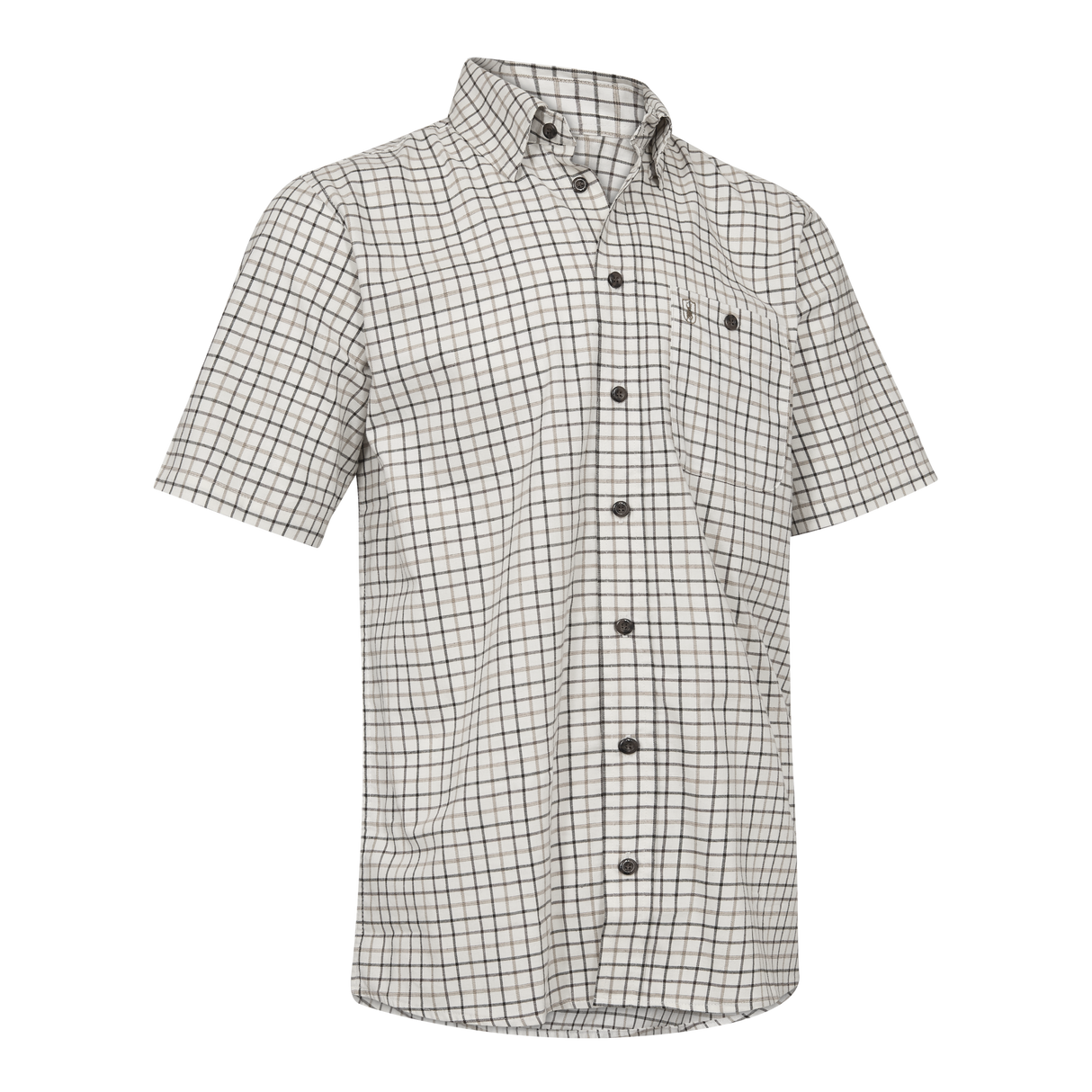 Gavin Hemd S/S - Beige Check – Deerhunter