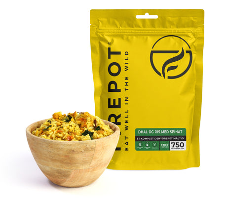 Dhal og Ris med Spinat - XL - Firepot