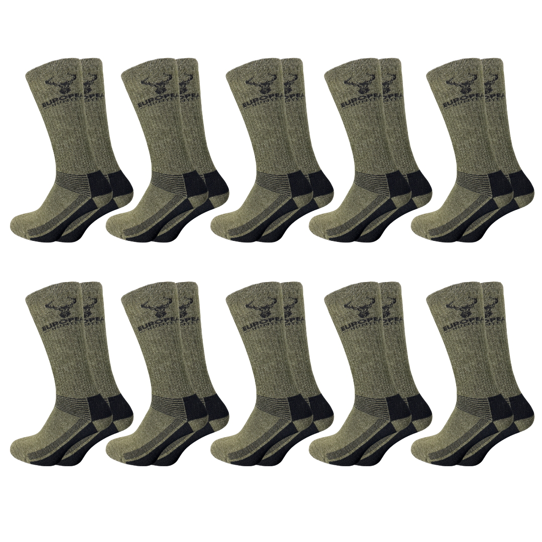 10er-Pack Jagdsocken – European Hunter Grün/Schwarz – European hunter