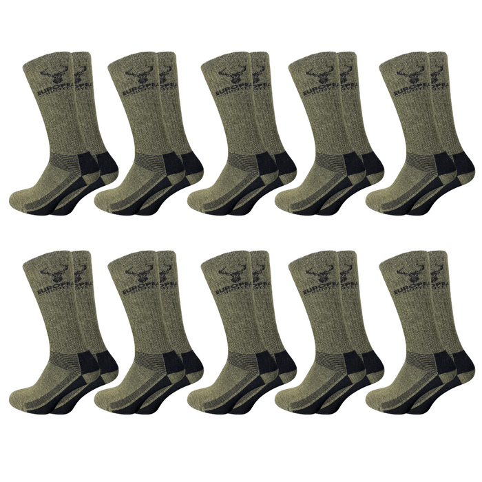 10er-Pack Jagdsocken Grün/Schwarz - European Hunter