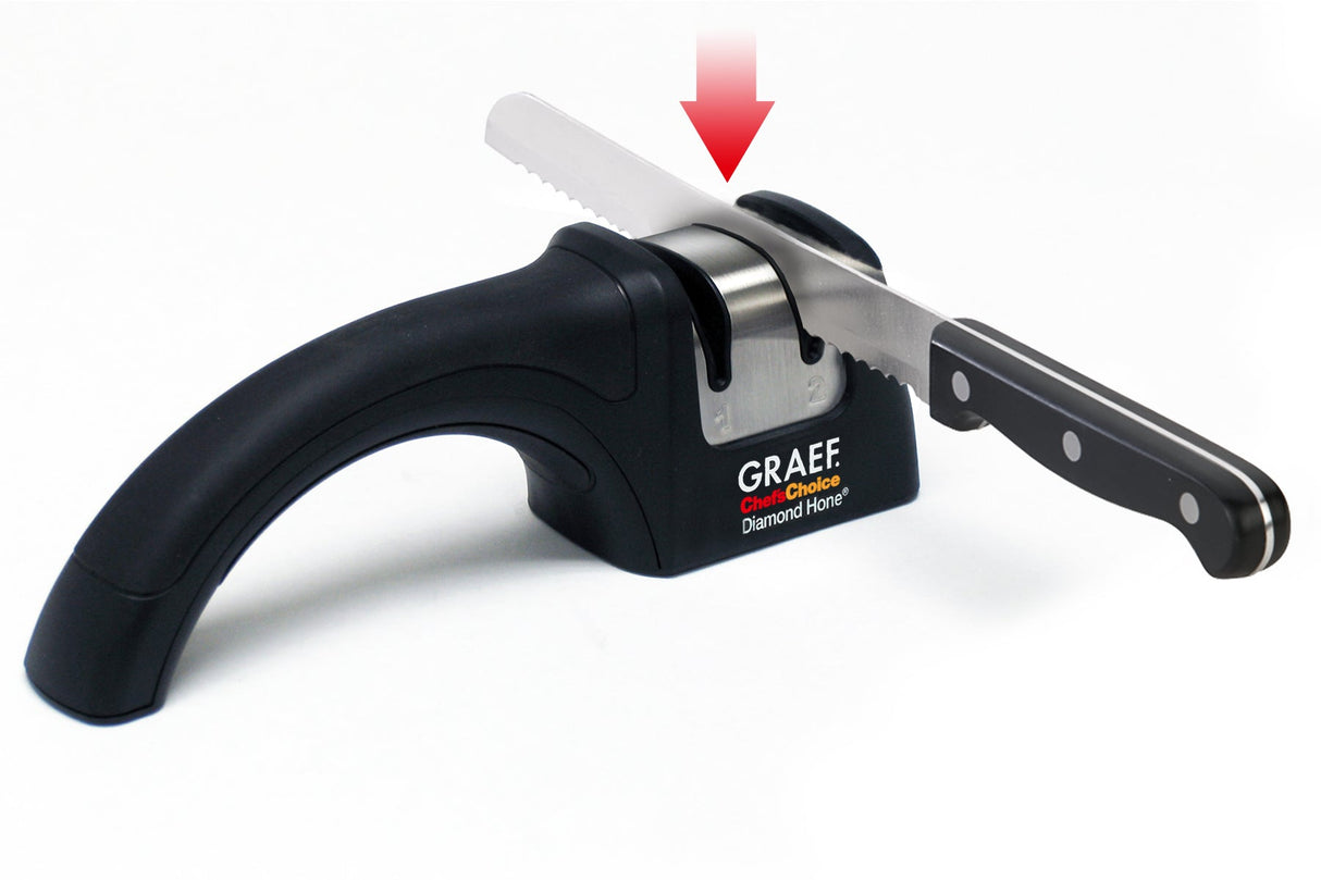 Messerschärfer PRONTO mit Diamantscheibe 20° Schleifwinkel - Graef