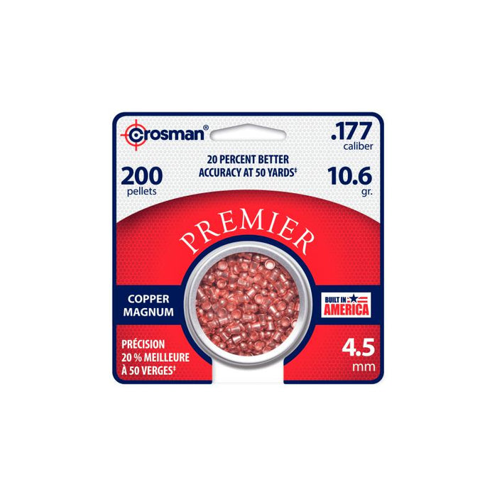 Crosman - Copper Mag. Gewölbter Hagel 4,5 mm, 0,69 g. (200 Stück Dose)