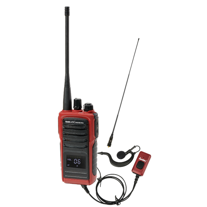 Hunter - F3 Jagdfunkgerät inkl. Waldantenne und Mini-Headset
