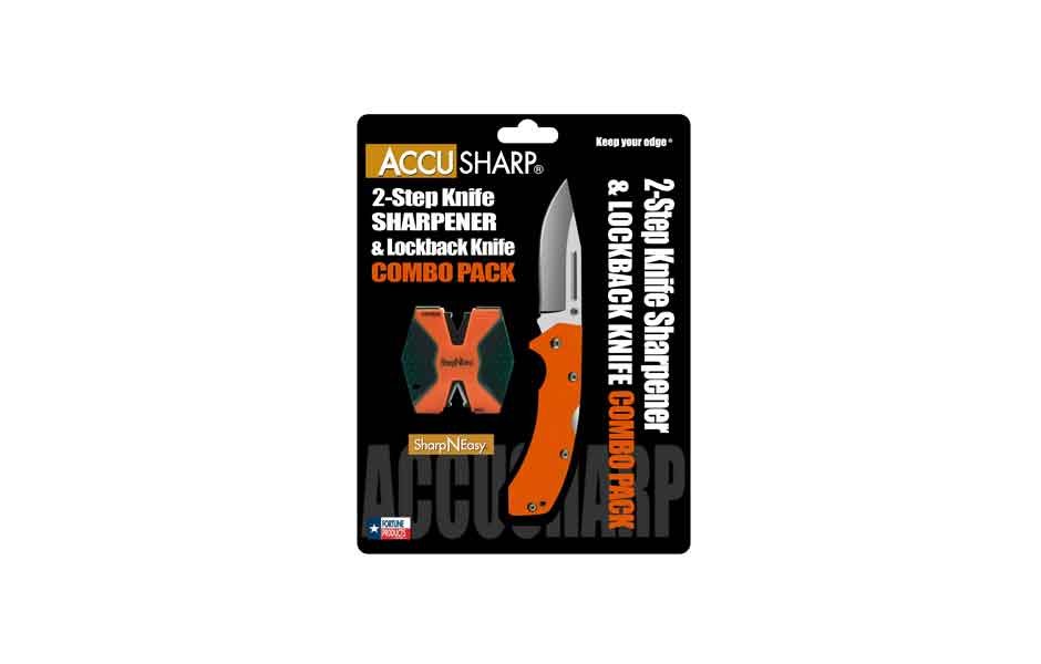 AccuSharp - Klappmesser-/Spitzerset Orange mit Schloss