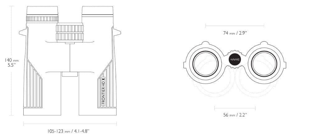 Frontier HD X 10x42 Grün - Hawke