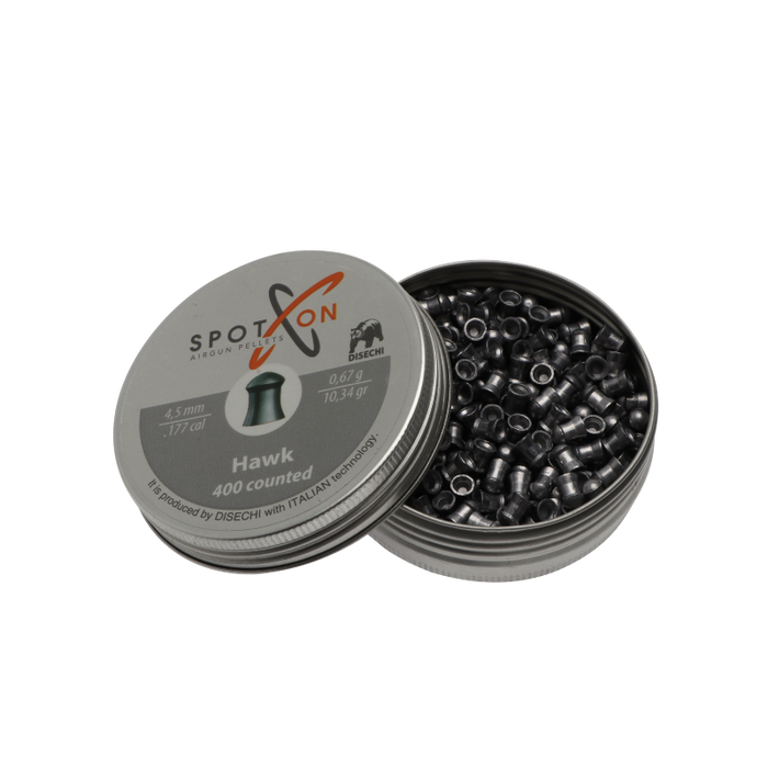 Spoton – Hawk 4,5 mm – 0,67 g/10,34 Körnung – 400 Stück. pro Dose