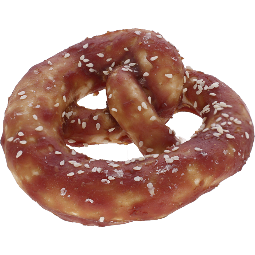 Rinderhaut-Brezel, mittel, 10x10 cm, 75 g – Kerbl