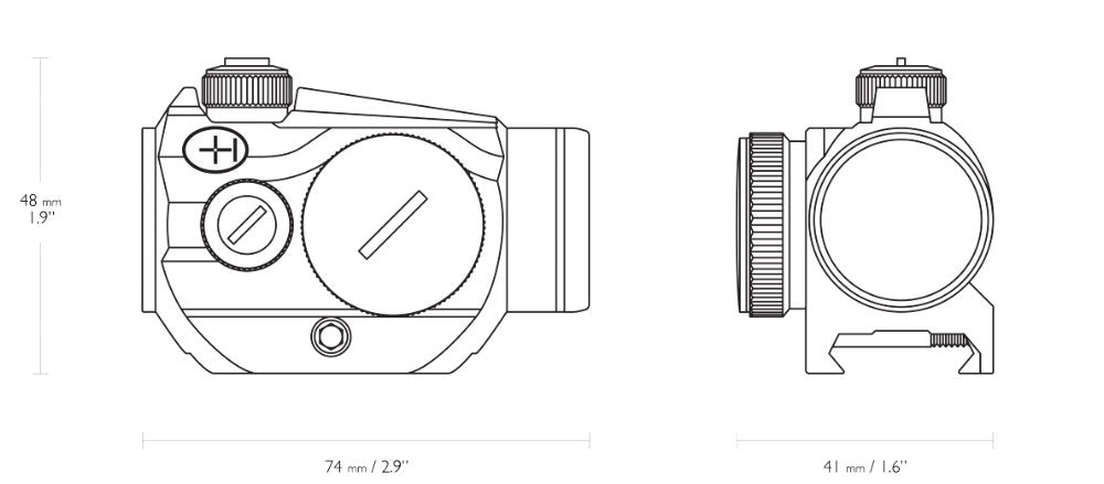 Vantage Rotpunktvisier - 1x30 3 MOA Weaver - Hawke