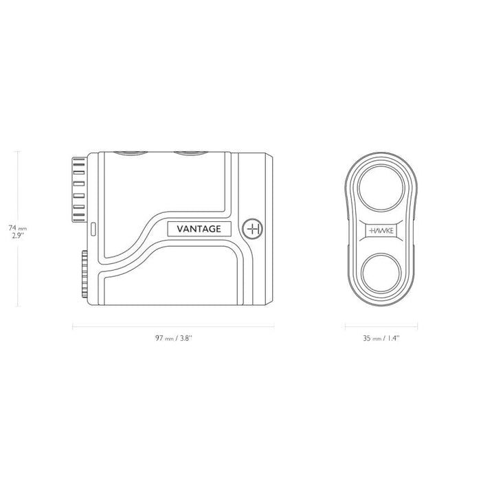 Vantage Laser-Entfernungsmesser 6x25 - 600 m - Hawke