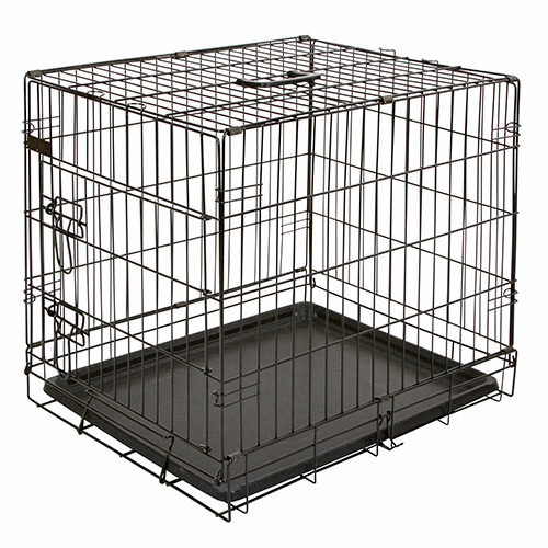 Hundetransportbox aus Stahl, zusammenklappbar – 63x48x57cm – Kerbl