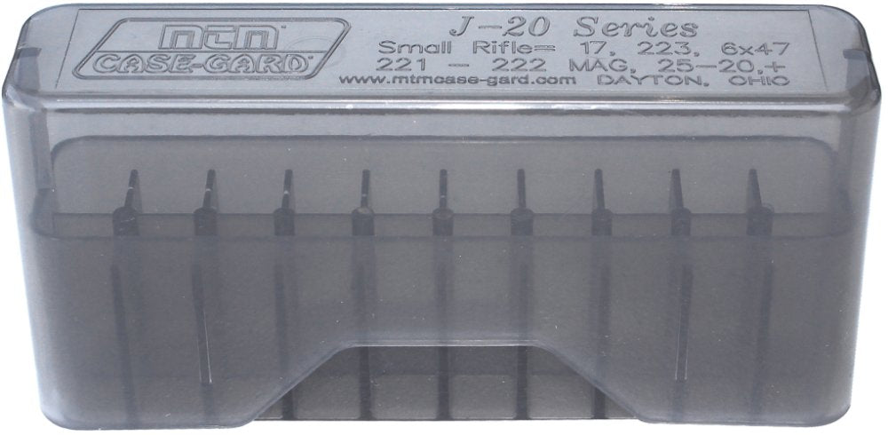 MTM Patronenbox 20 Stück rauchfarben – MTM
