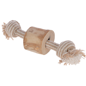 Dumbbell Größe S mit Baumwollschnur und Kaffeebaumholz – Kerbl