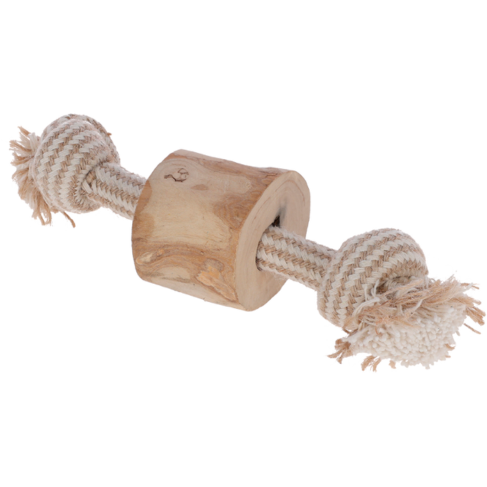 Dumbbell Größe S mit Baumwollschnur und Kaffeebaumholz – Kerbl