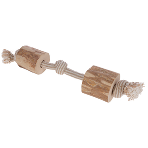 Dumbell Größe M mit Baumwollschnur und Kaffebaumholz – Kerbl