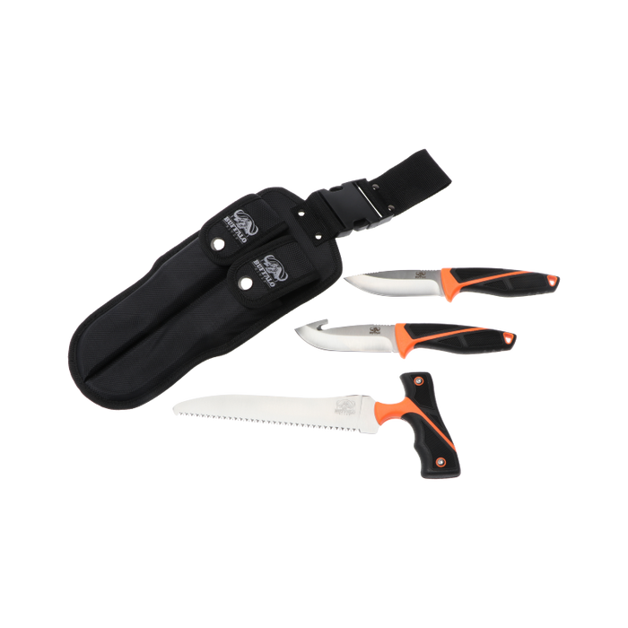 Messerset mit 2 Messern und 1 Säge in Nylonscheide - Buffalo River