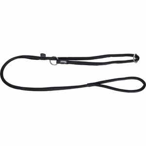 Hundeleine Roma Slip rund Leder – Schwarz – Kerbl