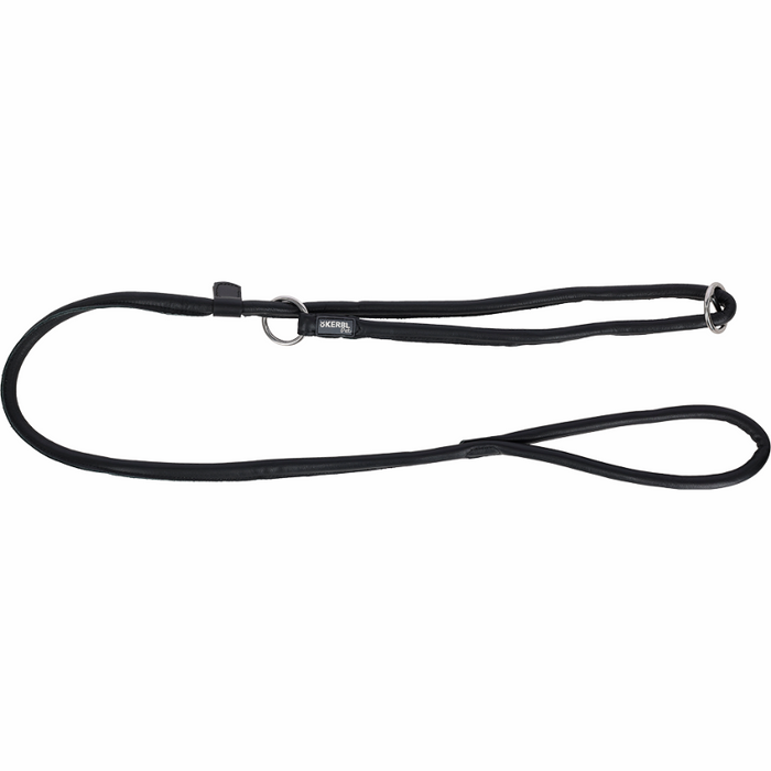 Hundeleine Roma Slip rund Leder – Schwarz – Kerbl