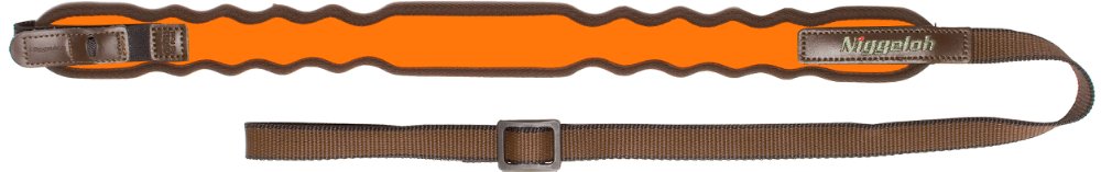 Trageriemen für Schrotflinten, Orange Neopren mit Schnellverschluss - Niggeloh