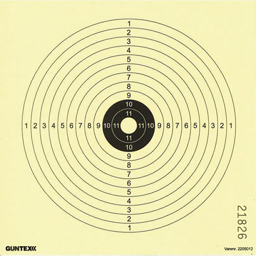 Skydeskiver 14x14 1-12 (25) – Guntex