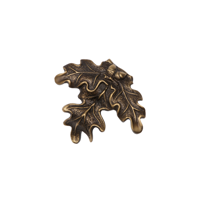 Eichenblatt aus Messing - 7 x 8,5 cm für Eberzähne