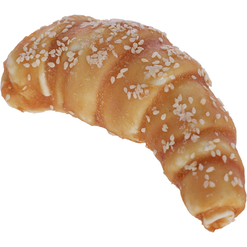 Rinderhaut-Croissant mit Huhn, 11 cm, 80 g – Rawhide