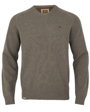 Vincent Merino V-Neck Pullover - Dark Sand – Härkila