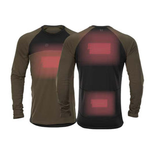 Härkila Heat USB-C Langarm-T-Shirt - Willow Green/Schwarz – Härkila