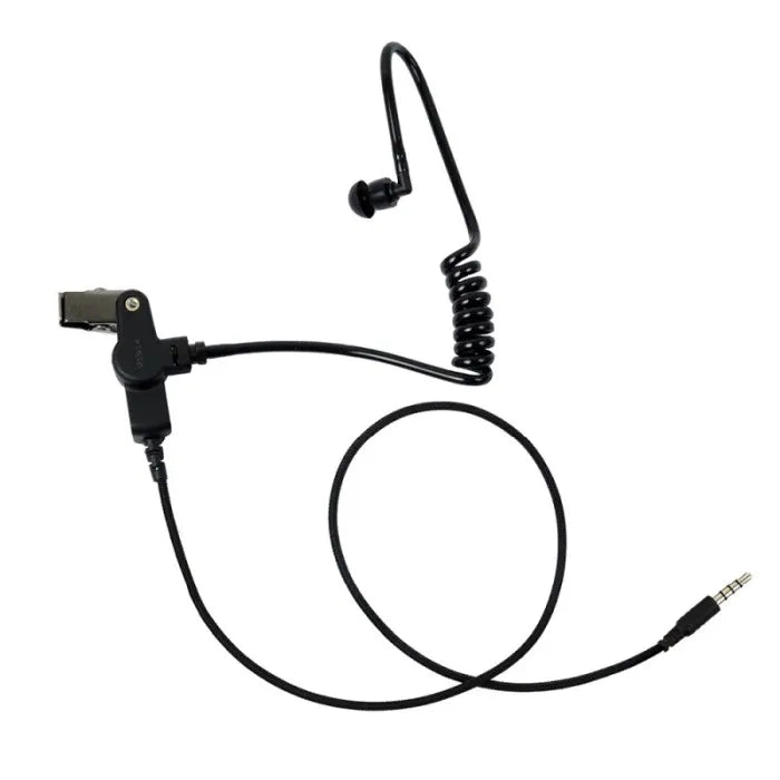 PRO-AT35S Stoffkabel Schwarz 400 mm schwarzer Akustik-Luftschlauch, 3,5 mm schmaler Stecker - ProEquip