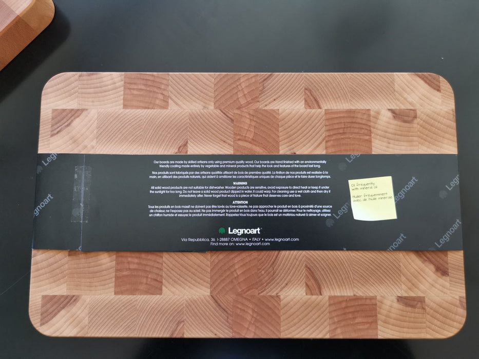 Schneidebrett Buchenholz 40x25x3,8 cm - Legnoart