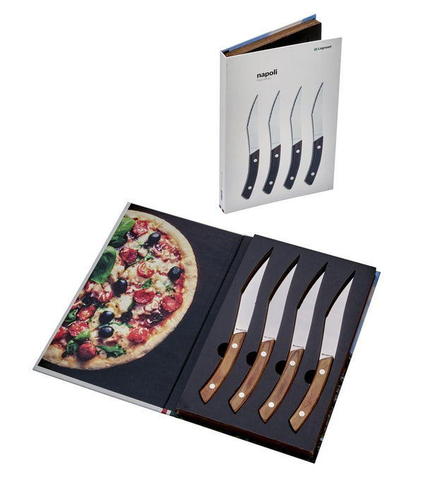 Legnoart NAPOLI Pizza- und Steakmesserset 4-teilig - Heller Griff