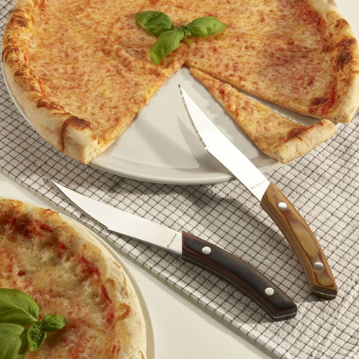 NAPOLI Pizza- und Steakmesserset 4 Stück Heller Griff - Legnoart