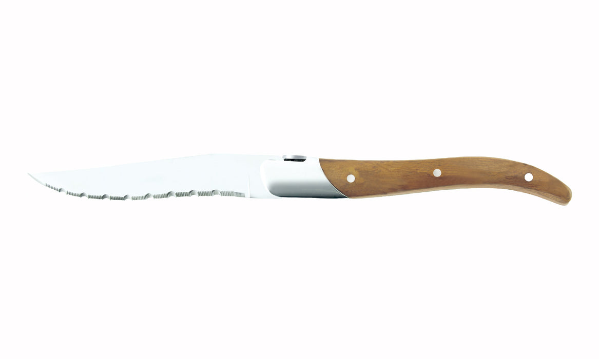 Legnoart SIRLOIN Steakmesser, helles Holz