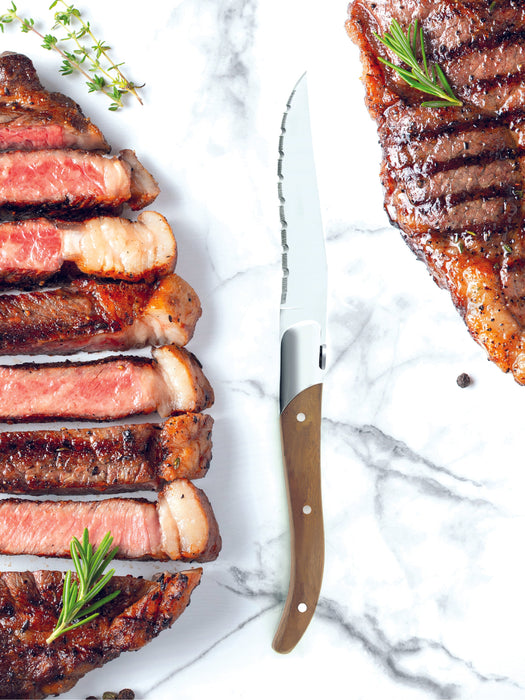 Legnoart SIRLOIN Steakmesser, helles Holz