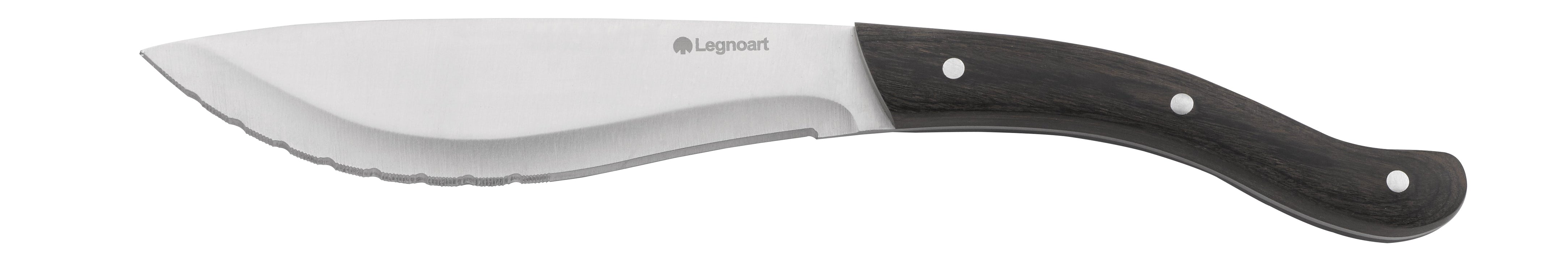 Legnoart TOMAHAWK Steakmesser-Set – 4-teilig – dunkler Griff