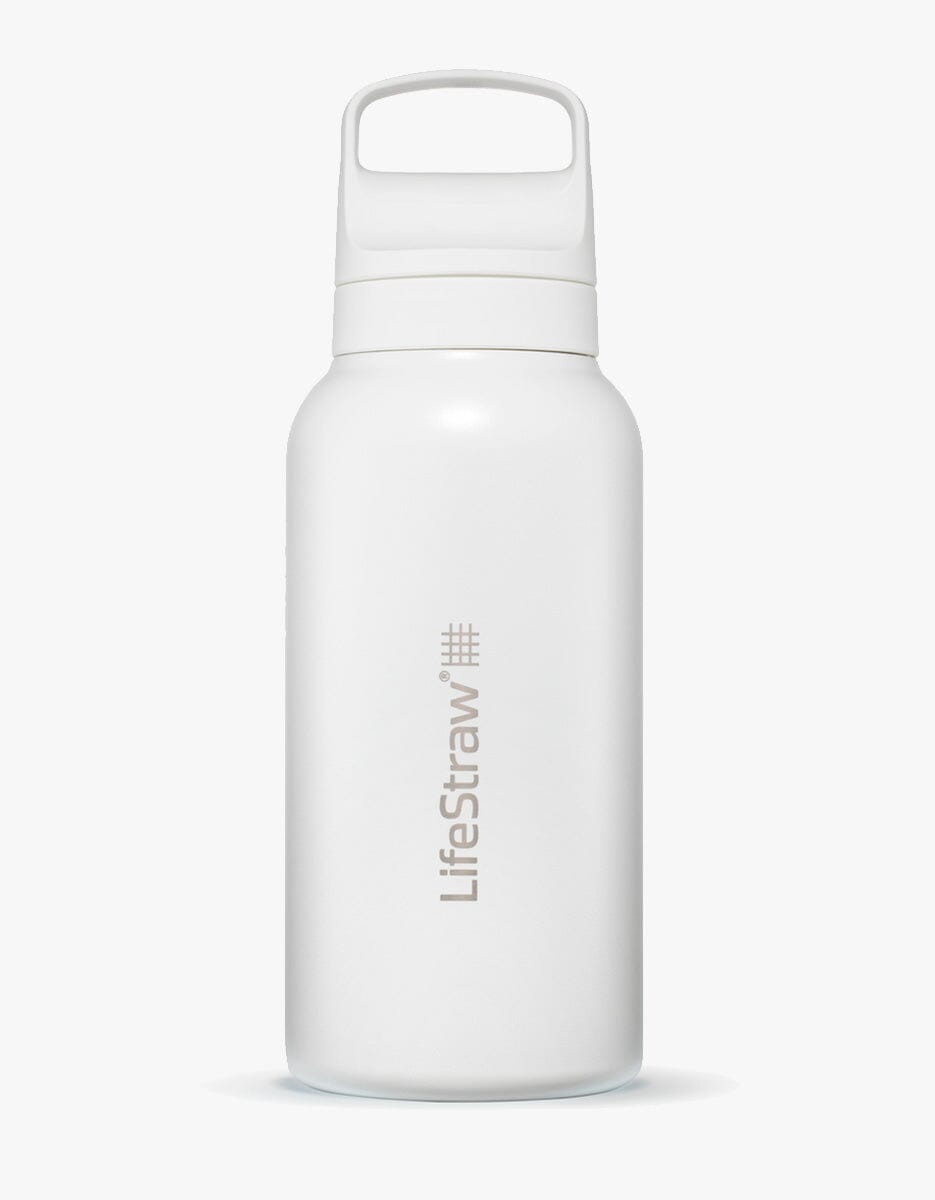 LifeStraw Go 2.0 Edelstahl-Wasserfilterflasche Weiß / 1 L