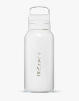 LifeStraw Go 2.0 Edelstahl-Wasserfilterflasche Weiß / 1 L