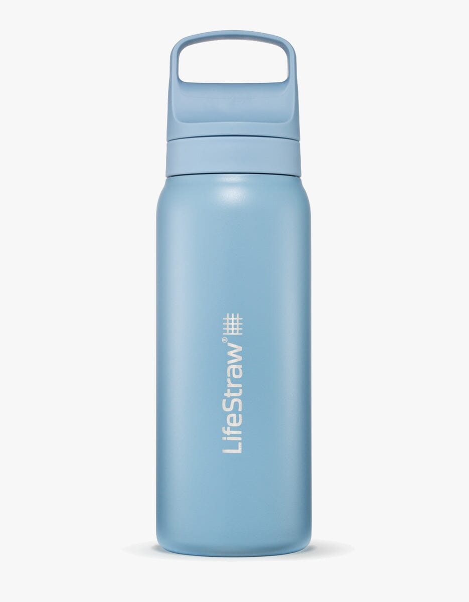 LifeStraw Go 2.0 Edelstahl-Wasserfilterflasche Icelandic Blue / 700 ml