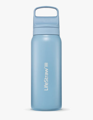 LifeStraw Go 2.0 Edelstahl-Wasserfilterflasche Icelandic Blue / 700 ml