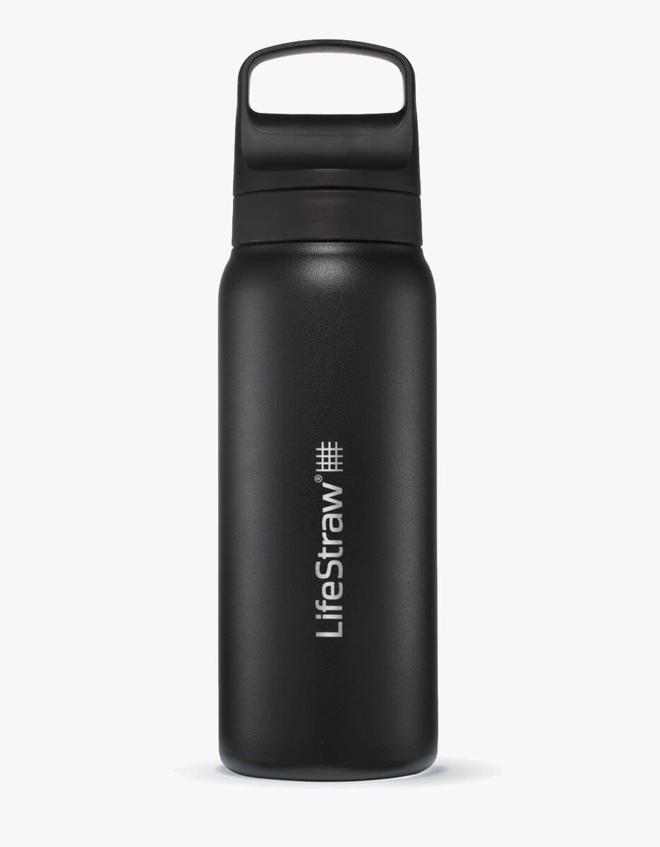 LifeStraw Go 2.0 Edelstahl-Wasserfilterflasche Schwarz / 700 ml