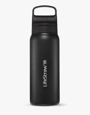 LifeStraw Go 2.0 Edelstahl-Wasserfilterflasche Schwarz / 700 ml