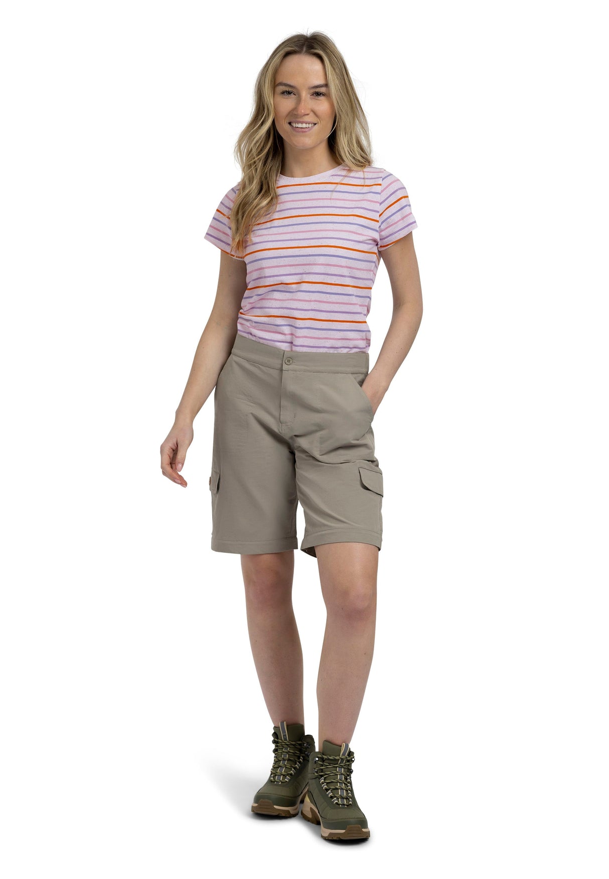 Michaela - White Multi Stripe - Trespass