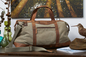 Reisetasche Canvas/Hunter Leder