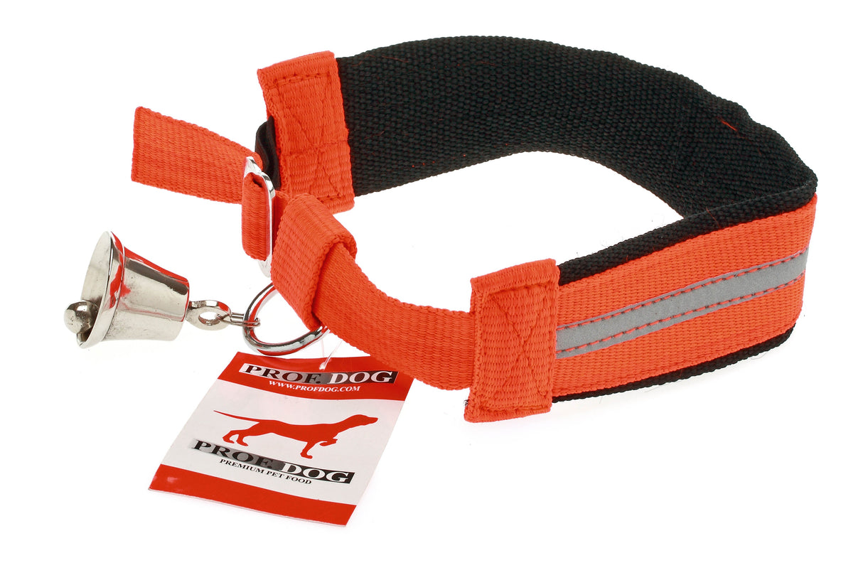 Sicherheits-Halsband mit Reflektor und Glocke - PROF DOG