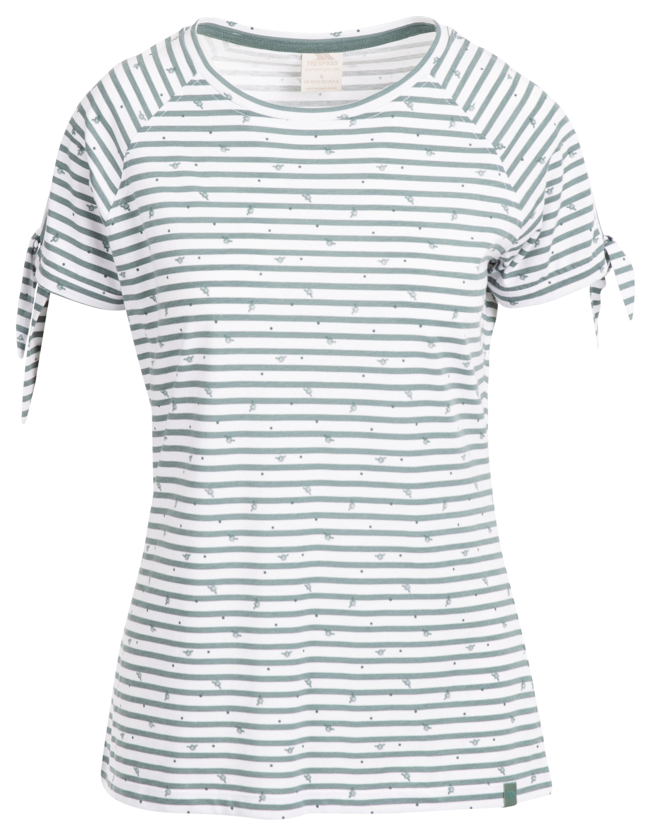 Penelope - Teal Mist Stripe Bee Print - Trespass