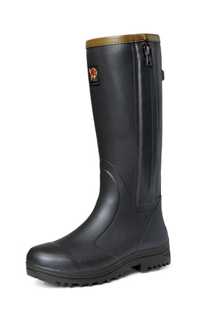 Pheasant Game 18" leather side-zip - Black olive