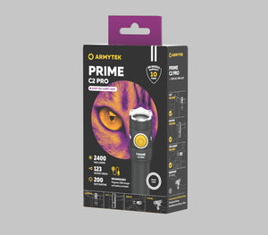 Prime C2 Pro Magnet USB / Weiß / 2400 lm / TIR 70°:120° / 1x18650 (inkl.) - Armytek