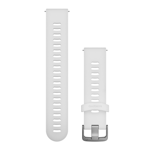 Quick Release remme (20 mm), Hvid silikonerem, rustfrit stål hardware 1