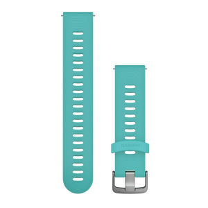 Quick Release remme (20 mm), Aqua silikonerem, rustfrit stål hardware 2