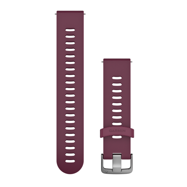 Quick Release remme (20 mm), Berry silikonerem, rustfrit stål hardware 1